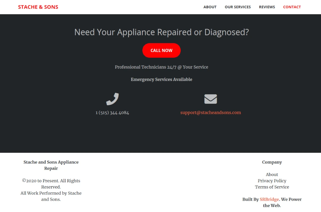 Stache Appliance Site